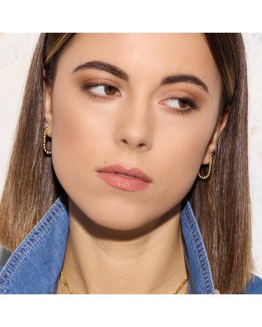 Amadeus Metallic Lilly Twisted Rectangular Earrings