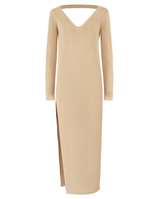 SALANIDA Natural Neutrals Mare 100% Linen Long Dress Sand
