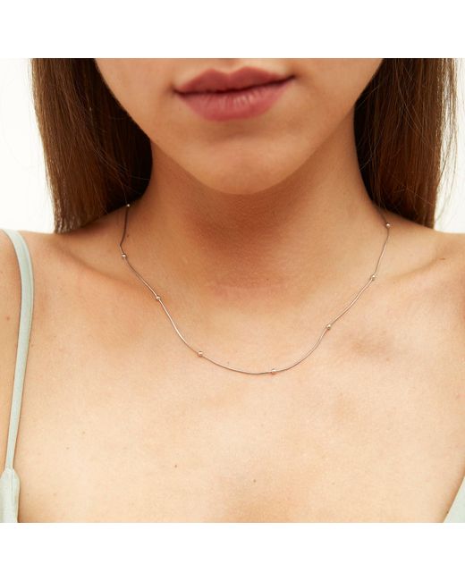 Spero London Metallic Baroque Flat Pearl Pendant & Italian Beaded Sterling Stacking Necklace Set