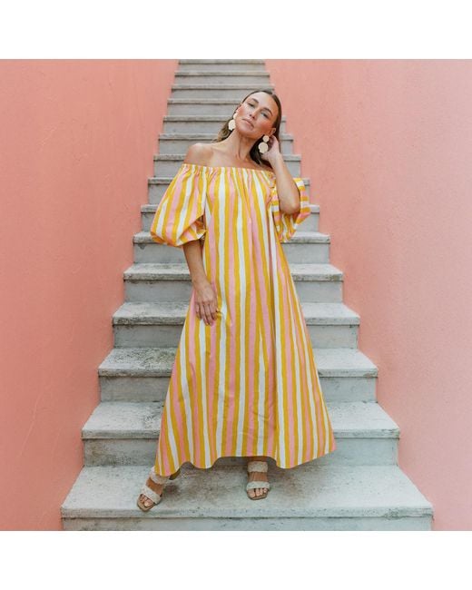 SUNSHINE TIENDA Metallic Sunkissed Stripe Ace Dress
