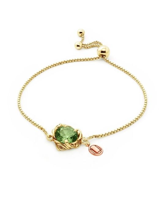 Unaloe Metallic Coleus Vermeil Bracelet With Zirconia – Adjustable Nature-Inspired Luxury Jewelry