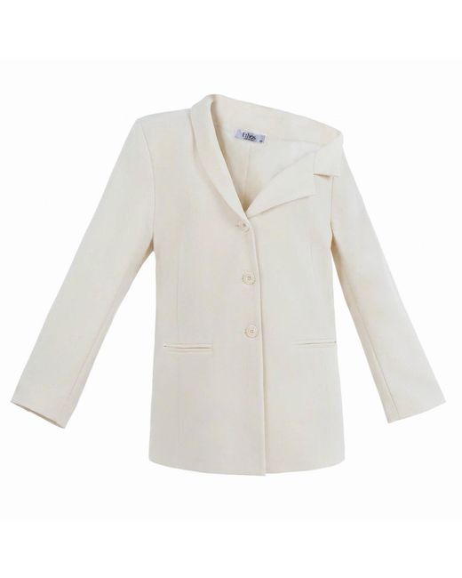 The Ethos Studio White Lyra Blazer