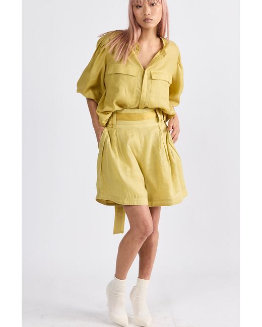 Dref Yellow Florence High Waisted Short