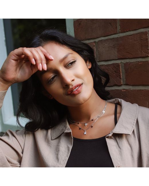 Luna Charles Metallic Blake Double Row Star Necklace