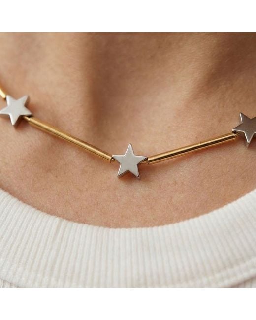 Jaredjamin Metallic Starlight Plated Hematite Necklace