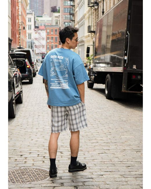 Éclectique Blue Carolina Date Night T-Shirt for men