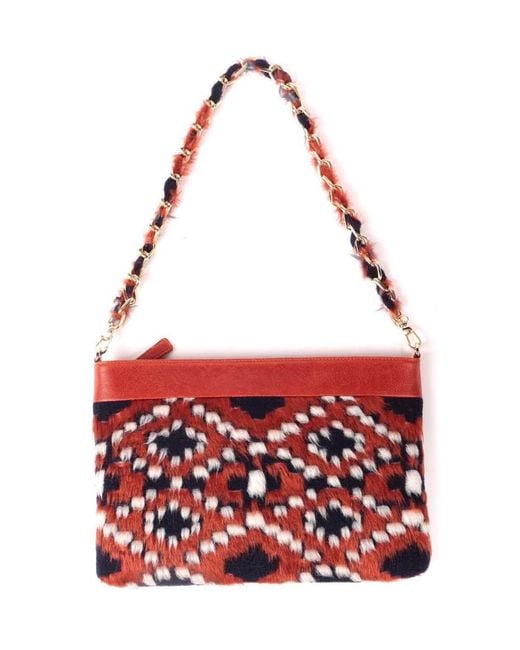 SJW BAGS LONDON Red Vail Clutch Bag