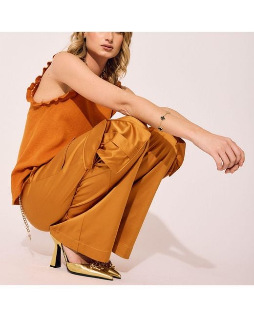 Lindsay Nicholas New York Orange Bleecker Street Pant