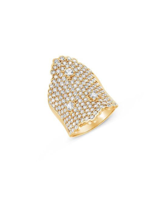SALLY SKOUFIS Metallic Minx Ring With Made Cz Diamond Stimulant