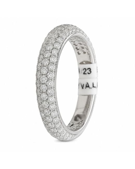 Artisan Metallic 18K Multi-Row Diamond Pave Band Ring