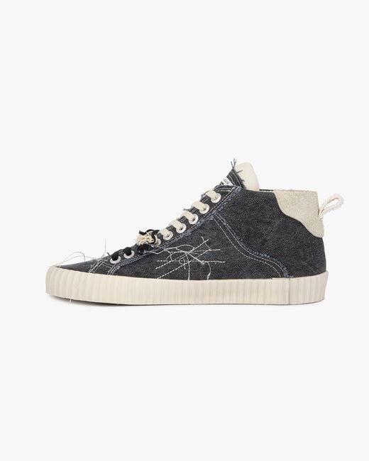 Springa | Unique Vulcanized Sneakers Italian Handmade Black Wavy Olona High Top Sneakers for men