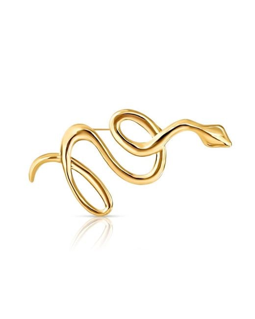 Ellie Vail Jewelry Metallic Zola Serpent Brooch