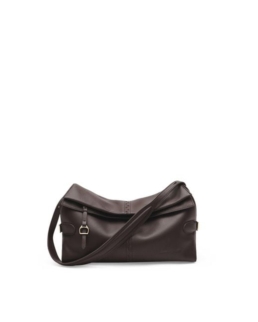 Orange Cube Black Fantina Folded Hobo Bag