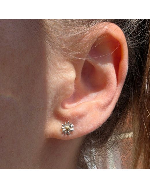 Lee Renee White Daisy Earrings –