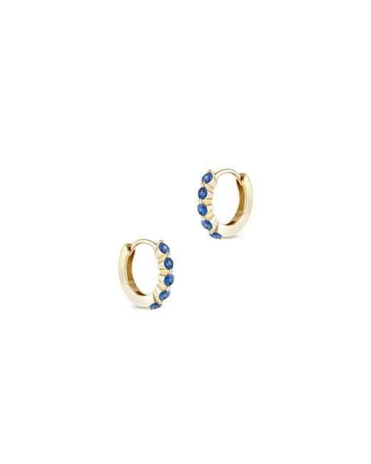 Dinny Hall Metallic Shuga Mini Sapphire Huggie Hoops