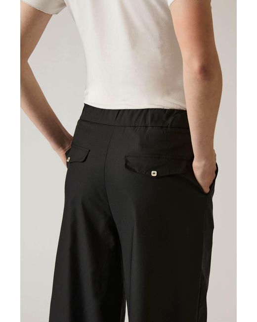 James Lakeland Black Cotton Trousers