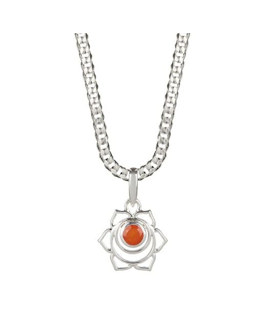 Charlotte's Web Jewellery Metallic Sacral Chakra Necklace for men