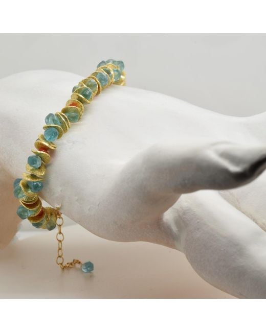 Lori Kaplan Design Green Aqua Apatite & Coral Signature Bracelet