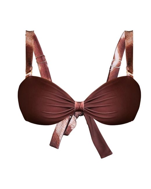 Animal Red Safari Reversible Bikini Top