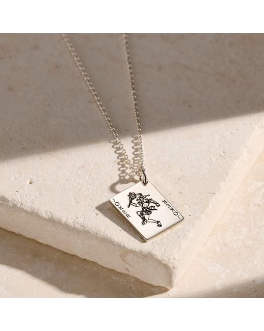Posh Totty Designs Metallic Sterling Joker Playing Card Charm Necklace for men