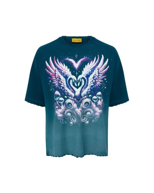 Je Te Veux Blue Fae Heart T-Shirt for men