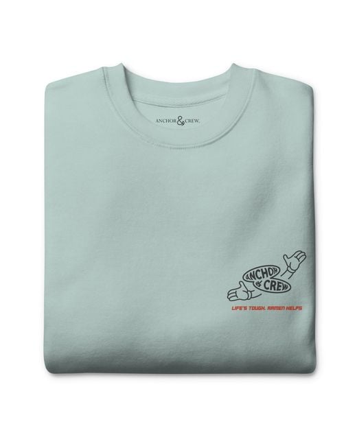 Anchor and Crew Green Ice Ramen House Dial-A-Local Organic Cotton Sweatshirt