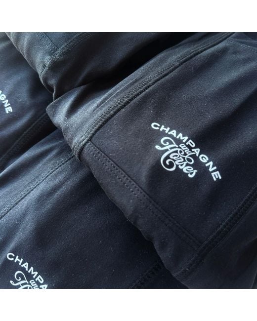 Champagne & Horses Black The Cocoon Legging