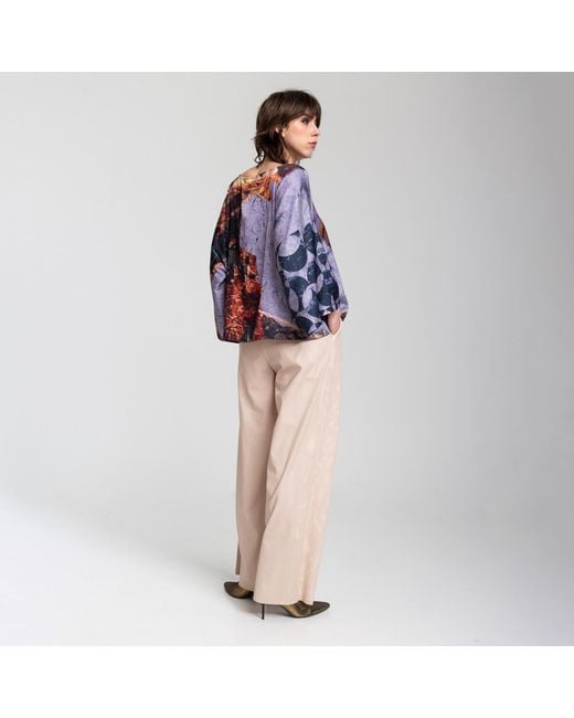 ARTISTA Blue Geisha Printed Blouse