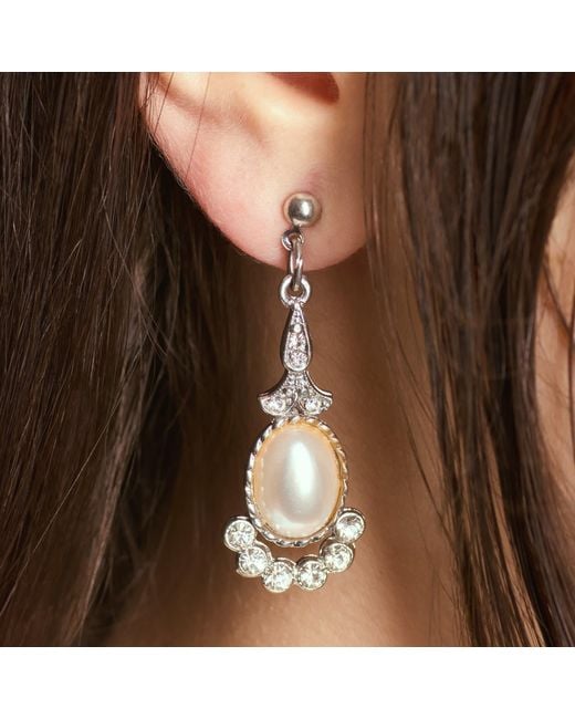 Caramel Vintage Jewellery Metallic Virginia Earrings