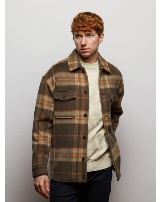 Guards London Green Welsh Check Wool Overshirt for men