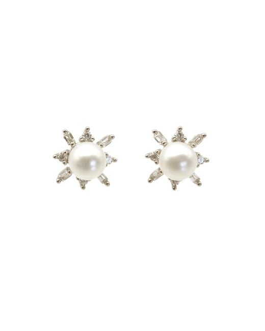 VicStoneNYC Fine Jewelry Metallic Pearl Stud Earrings