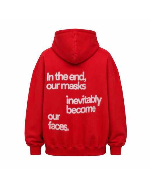mysimplicated Red Cotton Hoodie for men