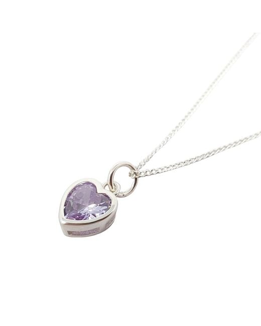 Harfi Metallic Mini Heart Alexandrite June Birthstone Necklace