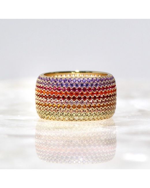 Native Gem Metallic Billionaire Ring- Ember