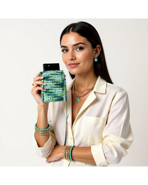 Sibylla Delphica Green Handmade Crochet Phone Case -Lime