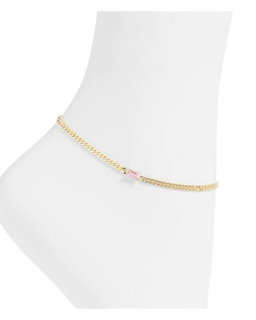 SHYMI White Curb Chain With Stone