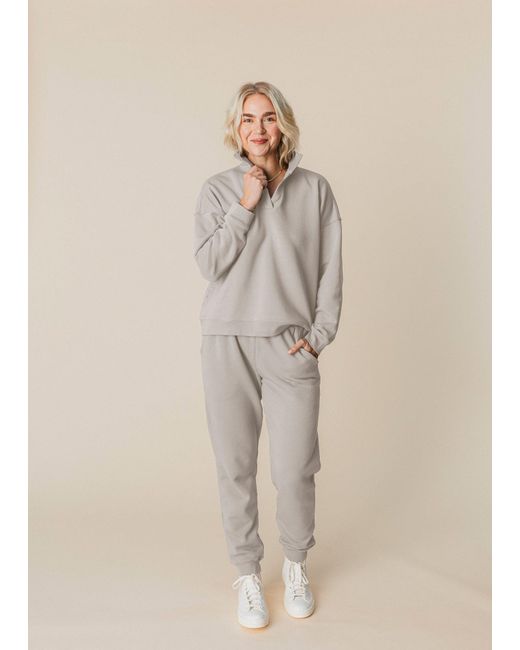 Ocio Leisurewear White Neutrals Everywhere Jogger