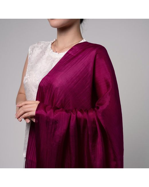 Silk and Bears Pink Handwoven Mulberry Silk Scarf – Deep Fuchsia – Lightweight & Sheer