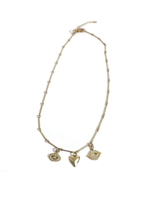 Rachel Nathan Metallic Love Letter Necklace