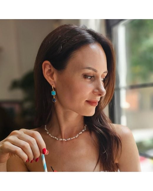 Farra Metallic Flower Petal Freshwater Pearls With Choker