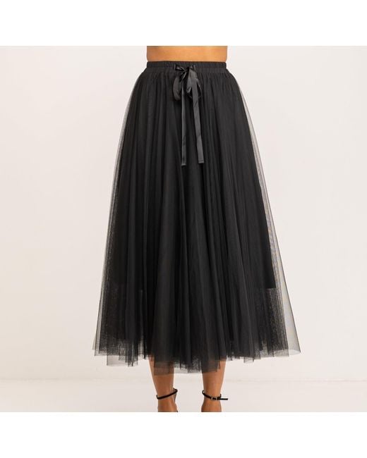 Tantra Spain Sl Black A-Line Tulle Skirt With Elastic Waistband