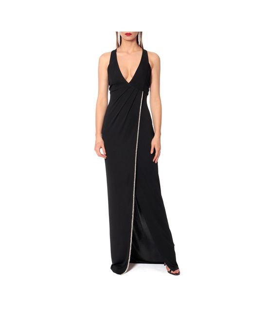 AGGI by HALEWSKI Black Carla Night Fall Evening Maxi Dress