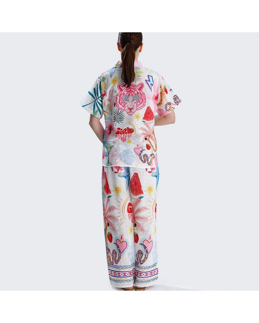 LOVEIST STORE Blue Nancy Playful Printed Trouser