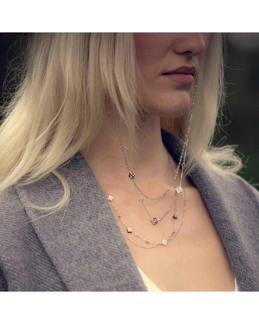 Shaded the Label Metallic Roisin Shell Layered Necklace