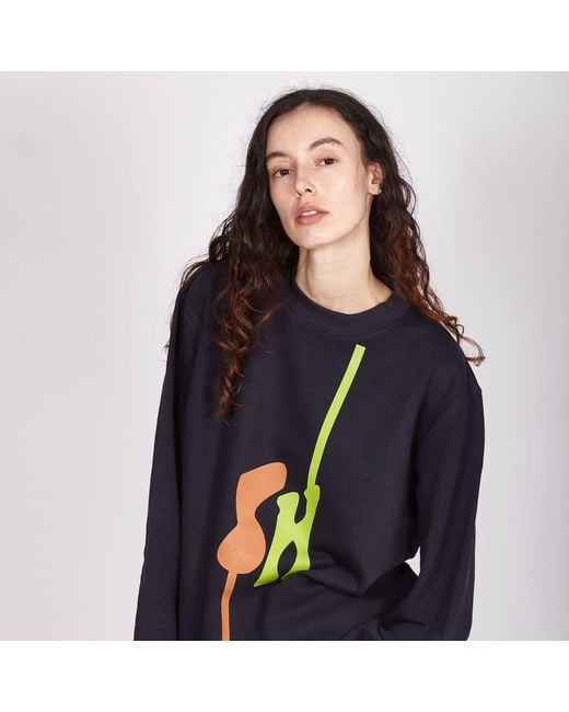 SOHUMAN Blue Tarj Organic Cotton Sweatshirt