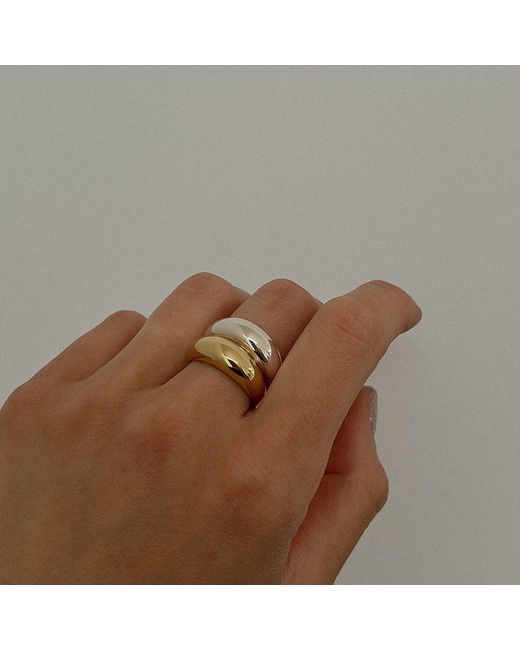 Cote Cache White Lux Dome Ring Set