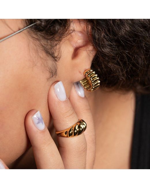 Belinda Jewelz Metallic Croissant Dome Ring