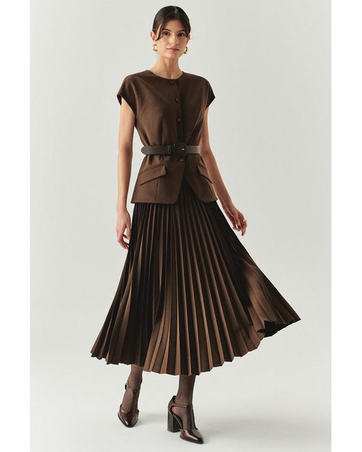 Exquise Brown Jolie Midi Dress