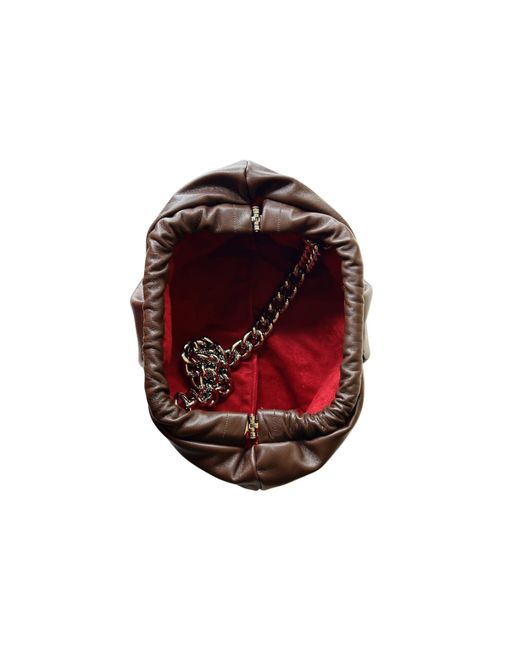 Ruj Heritage Brown Mini Puffy Bag Cioccolato Fondente