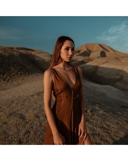 Zhenabia Natural Neutrals Zhe Dress Desert Sand